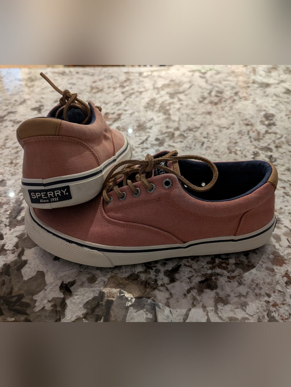 Sperry Striper CVO Canvas Sneakers Boat Shoes Pink/Coral Men's Size 8